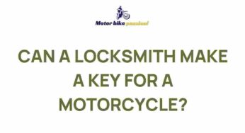 Unlocking the Mystery: Can a Locksmith Create a Key for Your Motorcycle?