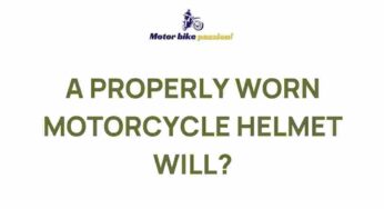 Unveiling the Importance of Properly Worn Motorcycle Helmets