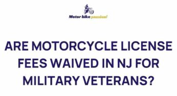 Uncovering the Truth: Exemptions for Military Veterans in NJ Motorcycle License Fees