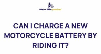 Unveiling the Mystery: Can Riding Charge a New Motorcycle Battery?