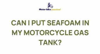 Unleash the Power: Enhancing Motorcycle Performance with Seafoam