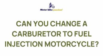 Unleash the Power: Converting Your Motorcycle from Carburetor to Fuel Injection