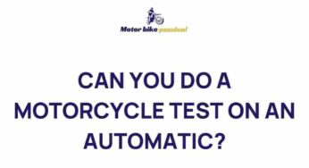 Unraveling the Mystery of Taking a Motorcycle Test on an Automatic