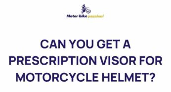 Unveiling the Mystery: Prescription Visors for Motorcycle Helmets