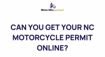 Unveiling the Convenience: Online NC Motorcycle Permit Application