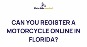 Uncover the Convenient Process of Online Motorcycle Registration in Florida