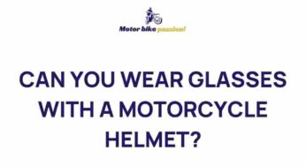 Unveiling the Mystery: Can You Wear Glasses with a Motorcycle Helmet?