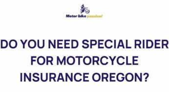 Unraveling the Mystery of Motorcycle Insurance Requirements in Oregon