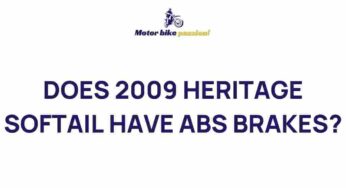Unveiling the Mystery: Does the 2009 Heritage Softail Have ABS Brakes?