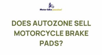 Unveiling the Best Motorcycle Brake Pads at AutoZone