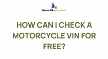 Uncover Hidden Secrets: Free Motorcycle VIN Check