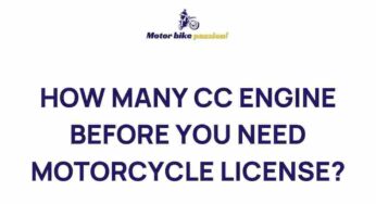 Uncover the Mystery: Motorcycle License Requirements Based on Engine Size