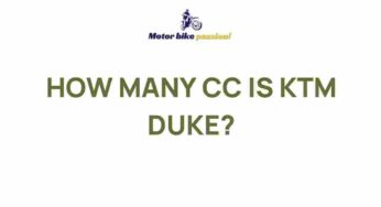 Unveiling the Power: How Many CC is the KTM Duke