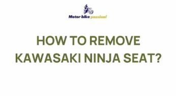 Unveiling the Secrets of Kawasaki Ninja Seat Removal