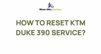 Unveiling the Secrets of Resetting Your KTM Duke 390 Service
