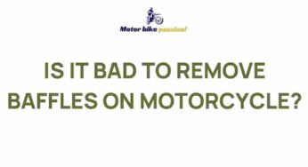 Unleashing the Power: The Impact of Removing Baffles on Your Motorcycle