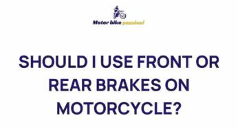 Uncover the Best Braking Technique for Motorcycles