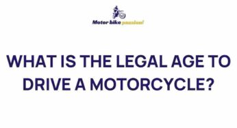 Unveiling the Legal Driving Age for Motorcycles