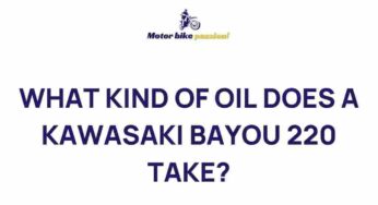 Unlocking the Mystery: Choosing the Right Oil for Your Kawasaki Bayou 220