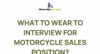 Unleash Your Style: Dressing Tips for Motorcycle Sales Interviews