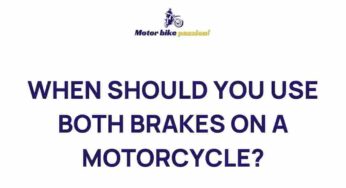 Uncover the Secret to Mastering Braking Techniques on a Motorcycle