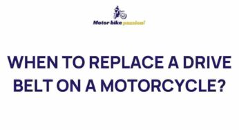 Unveiling the Secrets of Motorcycle Drive Belt Replacement
