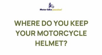 Unveiling the Surprising Places Motorcycle Enthusiasts Store Their Helmets