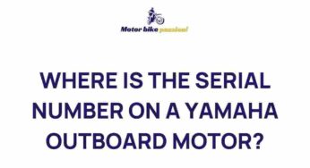 Uncovering the Hidden Location of a Yamaha Outboard Motor’s Serial Number