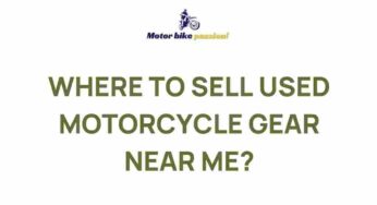 Uncover the Best Places to Sell Your Used Motorcycle Gear Locally