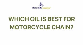 Unveiling the Ultimate Motorcycle Chain Oil for Peak Performance