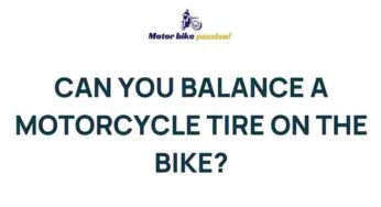 Unveiling the Art of Balancing Motorcycle Tires