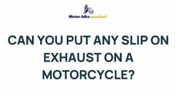 Unleashing the Power: A Guide to Choosing the Perfect Slip-On Exhaust for Your Motorcycle