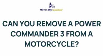 Unveiling the Mystery: Removing a Power Commander 3 from Your Motorcycle