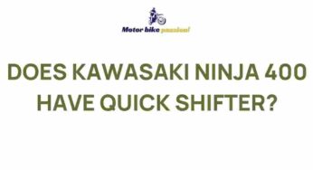 Unveiling the Mysteries of Kawasaki Ninja 400’s Quick Shifter