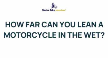 Unveiling the Mystery of Motorcycle Leaning in Wet Conditions