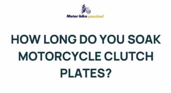 Unveiling the Mystery: The Science Behind Soaking Motorcycle Clutch Plates