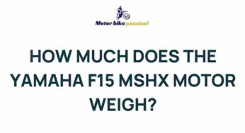 Unveiling the Weight of the Yamaha F15 MSHX Motor