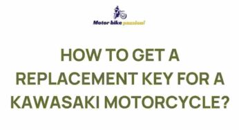 Unlocking the Mystery: How to Obtain a Replacement Key for Your Kawasaki Motorcycle