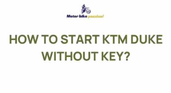 Unlocking the Mysteries of Starting a KTM Duke Without the Key