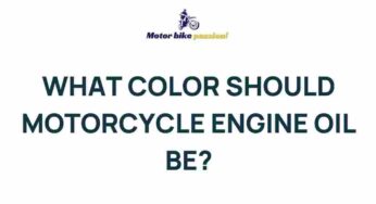 Unveiling the Mystery: The Color of Motorcycle Engine Oil