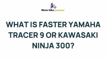 Unleashing Speed: Yamaha Tracer 9 vs. Kawasaki Ninja 300