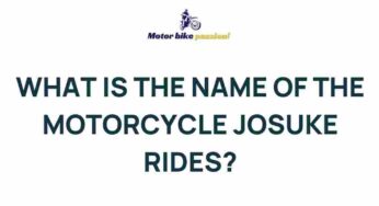 Unveiling the Mystery Behind Josuke’s Motorcycle