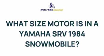Unraveling the Mystery: Yamaha SRV 1984 Snowmobile Engine Size Revealed