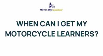 Unveiling the Mystery: When Can You Obtain Your Motorcycle Learner’s Permit?
