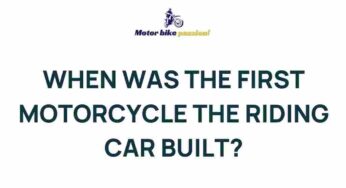 Unveiling the Origins of the First Motorcycle: A Fascinating Journey Through History