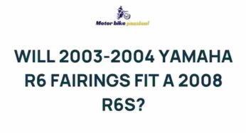 Unveiling the Compatibility of 2003-2004 Yamaha R6 Fairings with a 2008 R6S