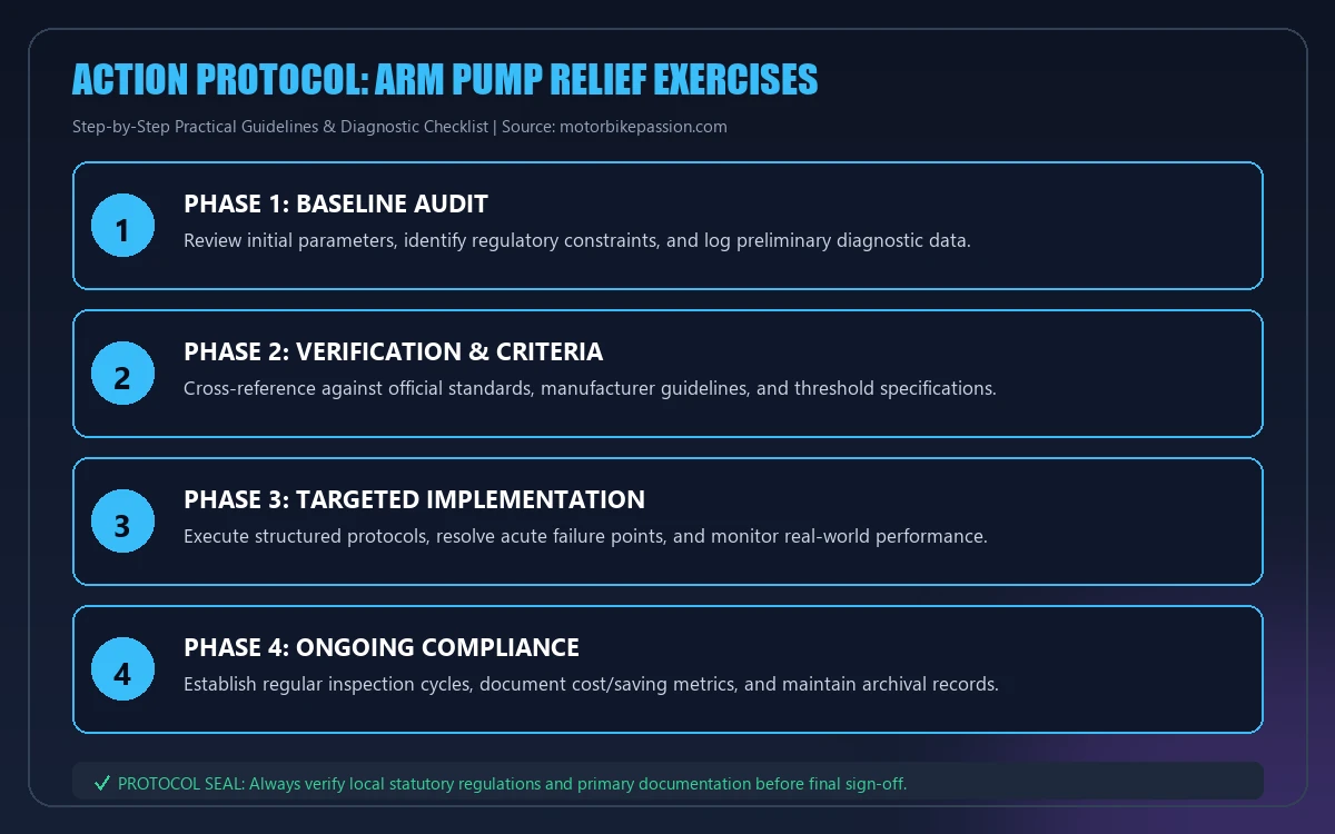 Step-by-step implementation protocol for arm pump relief exercises