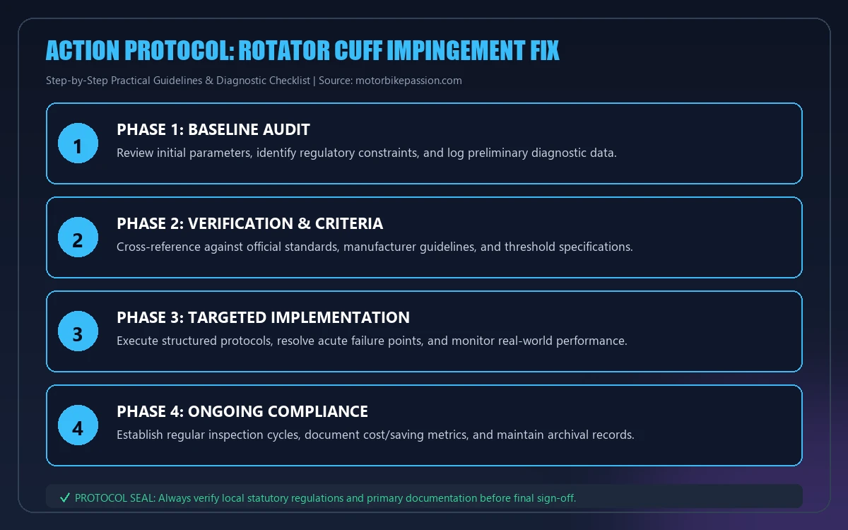Step-by-step implementation protocol for rotator cuff impingement fix