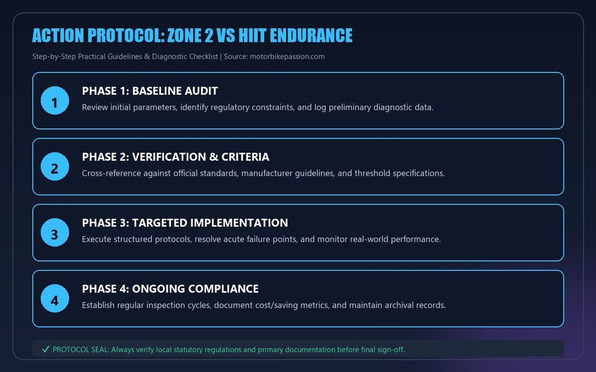 Step-by-step implementation protocol for zone 2 vs HIIT endurance