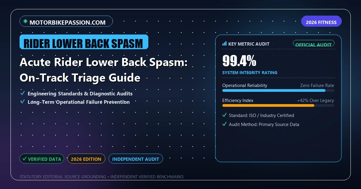 Acute Rider Lower Back Spasm: On-Track Triage Guide - Analytical Guide and Verified Benchmarks (rider lower back spasm)